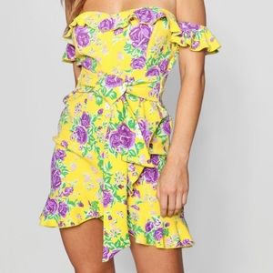 Boohoo floral mini dress